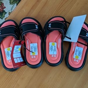 Girls Youth Under Armour Sandals Lot NWT 12k&13k